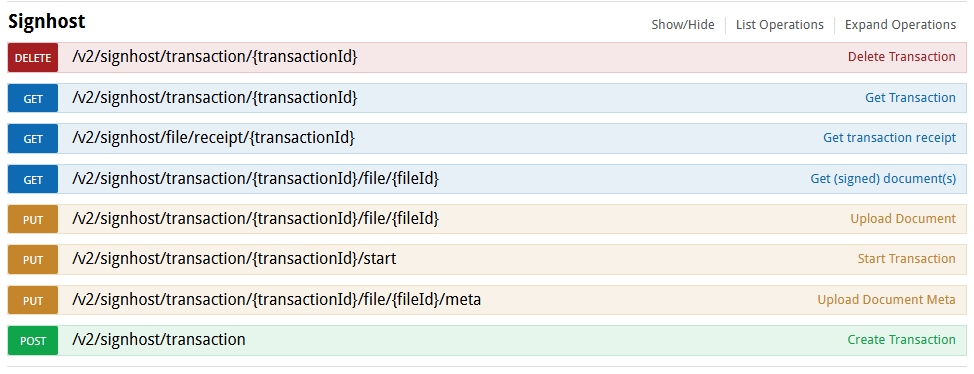 Signhost endpoint