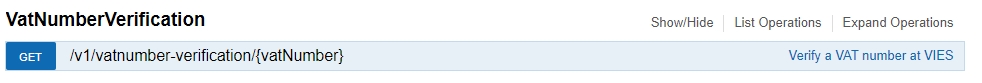 VATnumber Endpoints