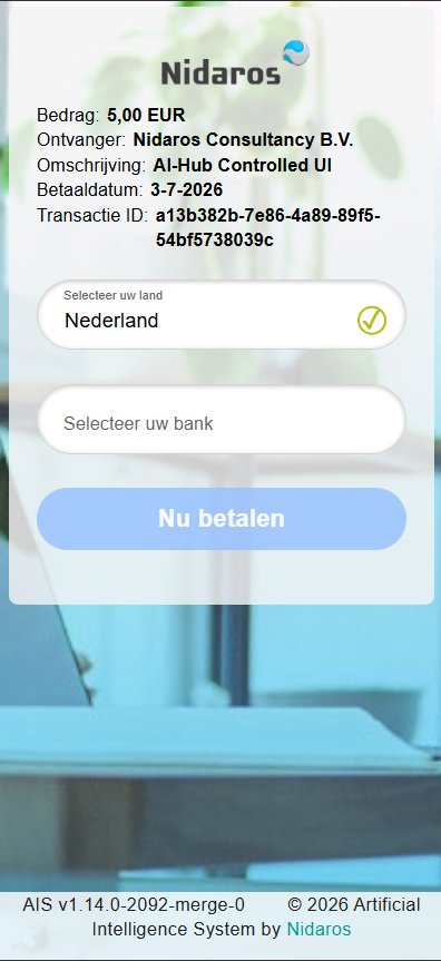 AI-Hub betaalpagina op mobiel